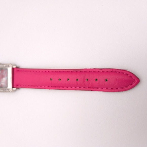 Women's Terner Pink & Silver Toned Bling Wristwatch w/ Adjustable Buckle Band - Picture 5 of 11
